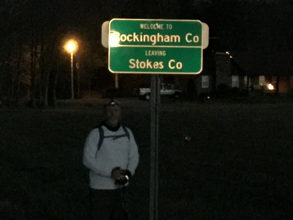 Leaving Stokes, entering Rockingham County near Madison on K-Fork Road