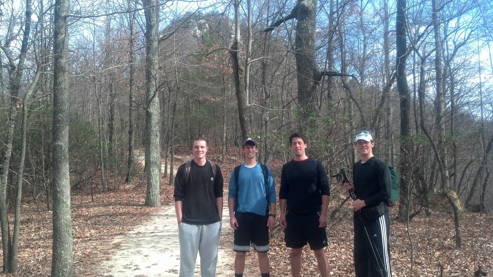 Starting from Hanging Rock Visitor Ctn. Hiking to Hanging Rock with my three sons and nephew