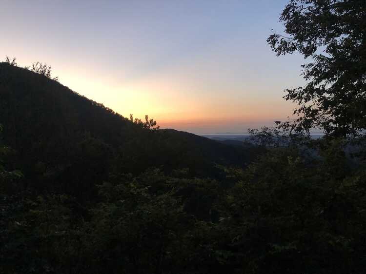 Sunrise over Bluff Mtn